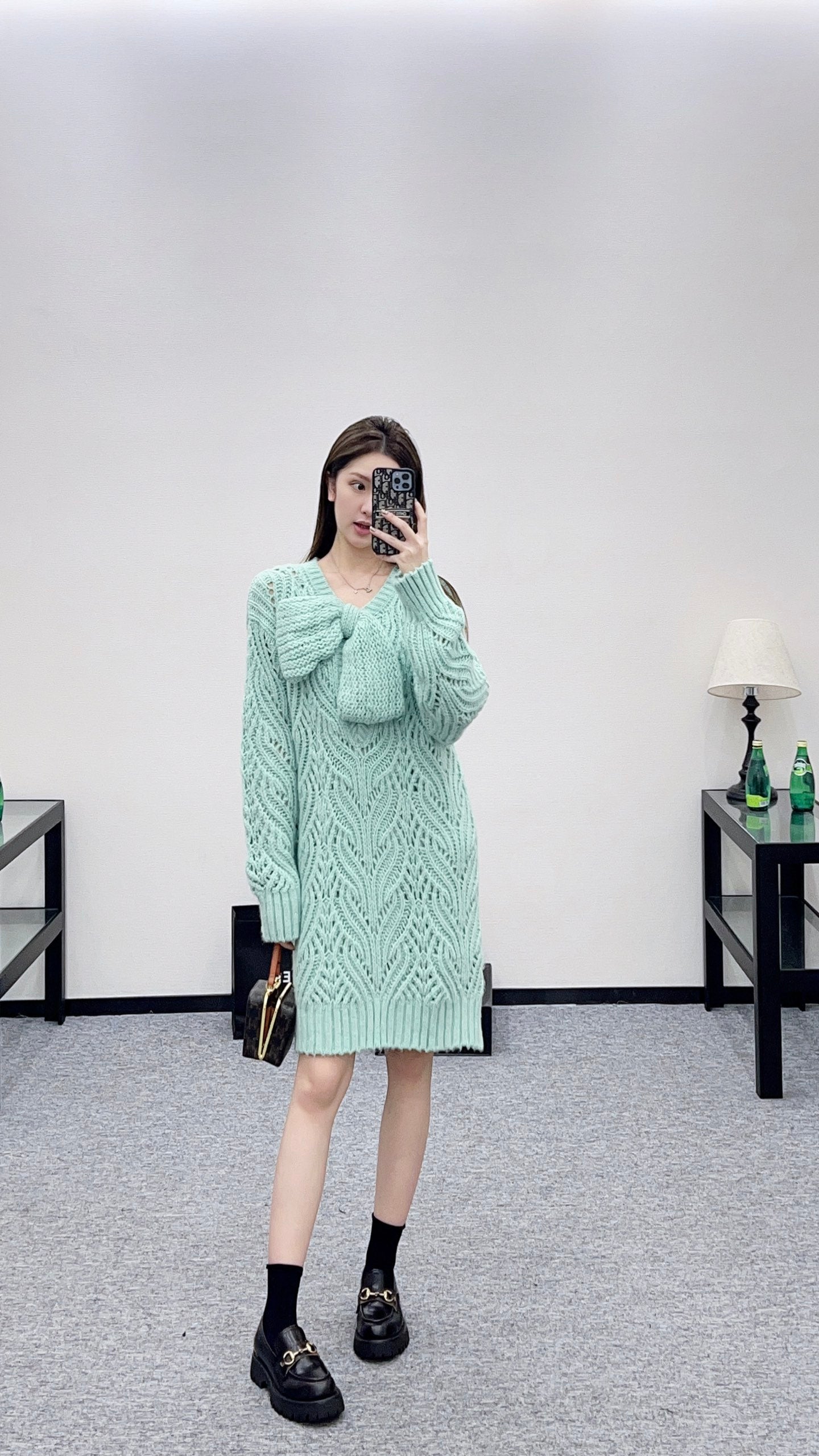 Chan 25fw knitted dress