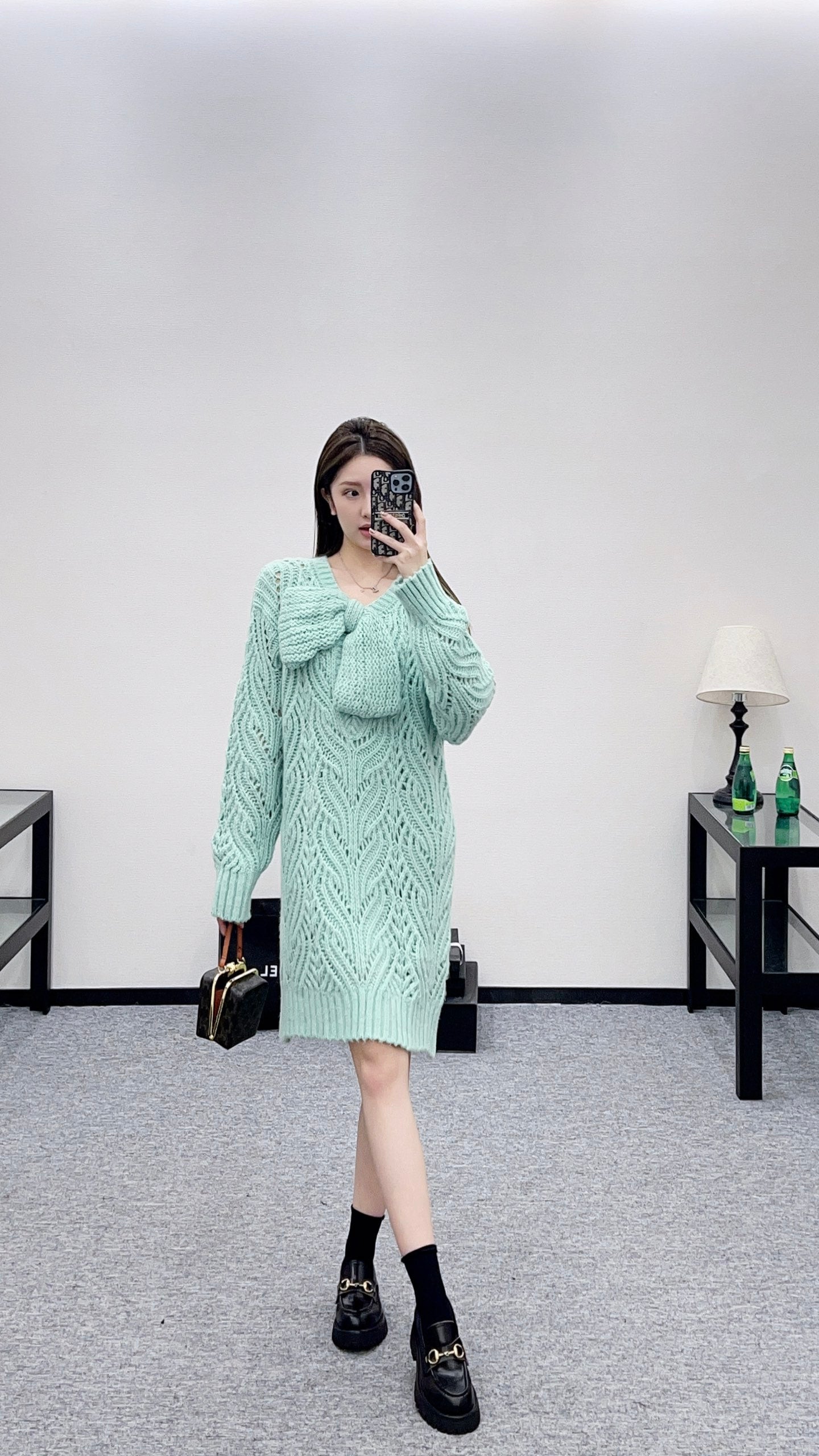 Chan 25fw knitted dress