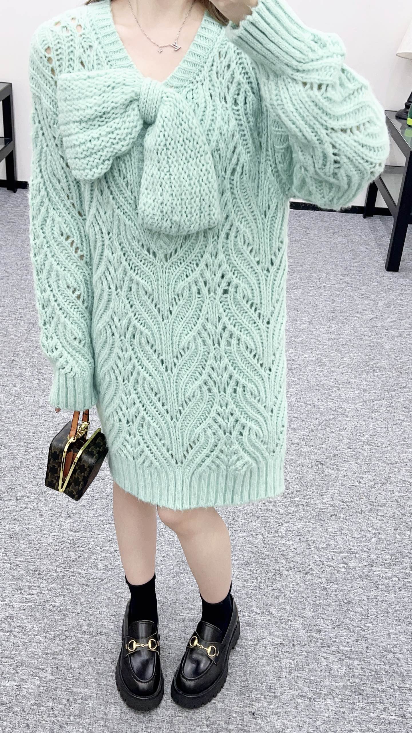 Chan 25fw knitted dress