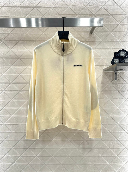 Miu 25fw knitted cardigan