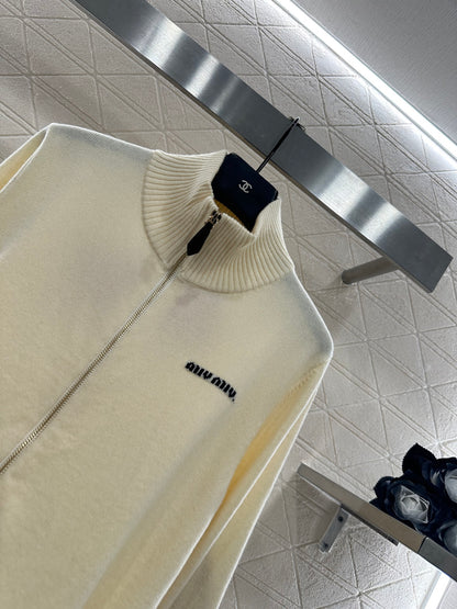 Miu 25fw knitted cardigan