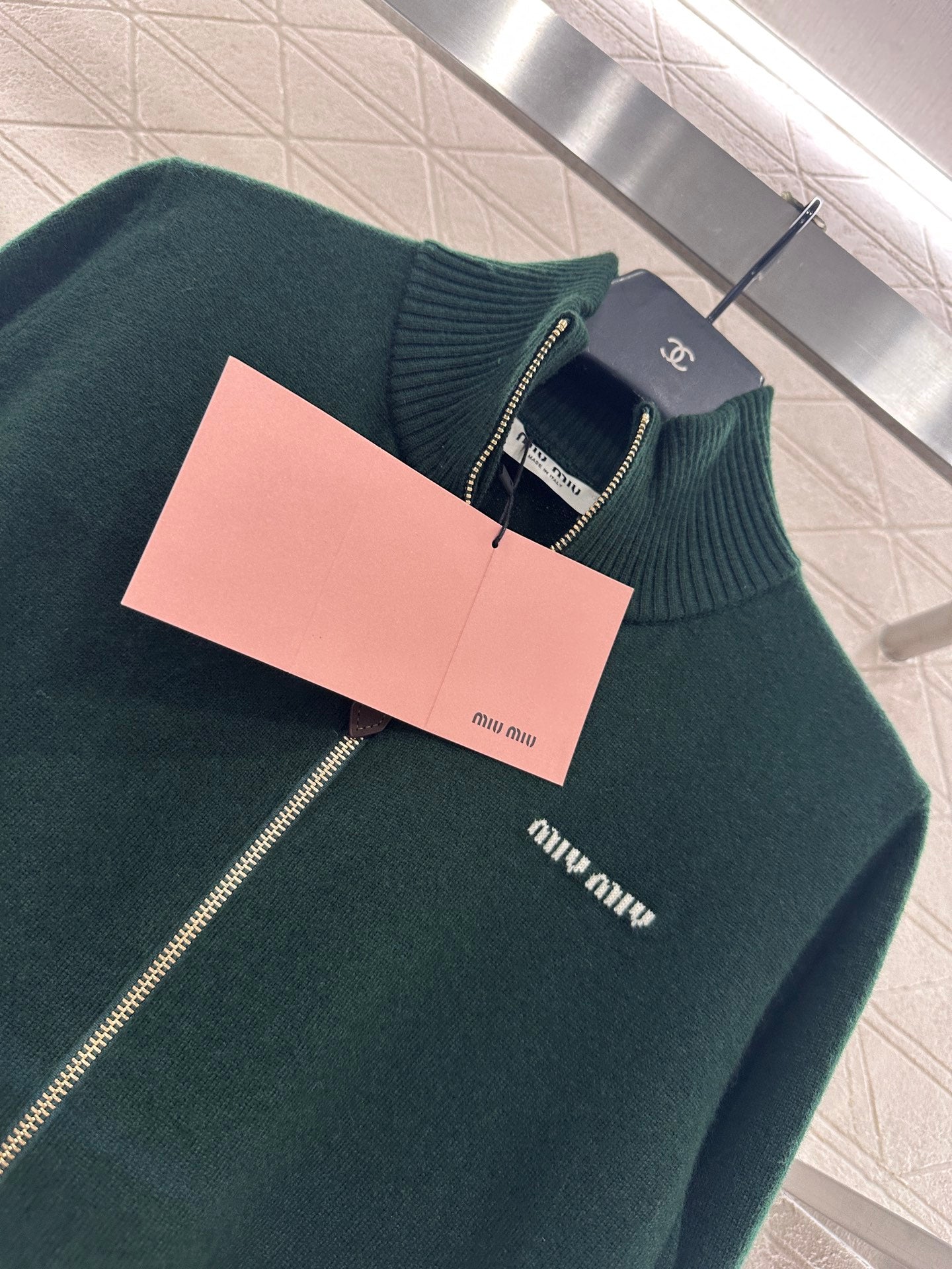 Miu 25fw knitted cardigan