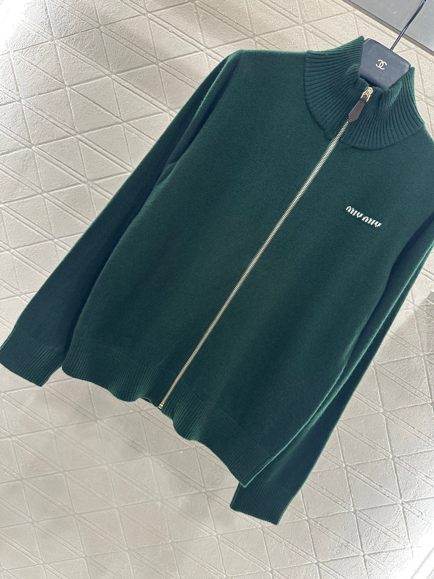 Miu 25fw knitted cardigan