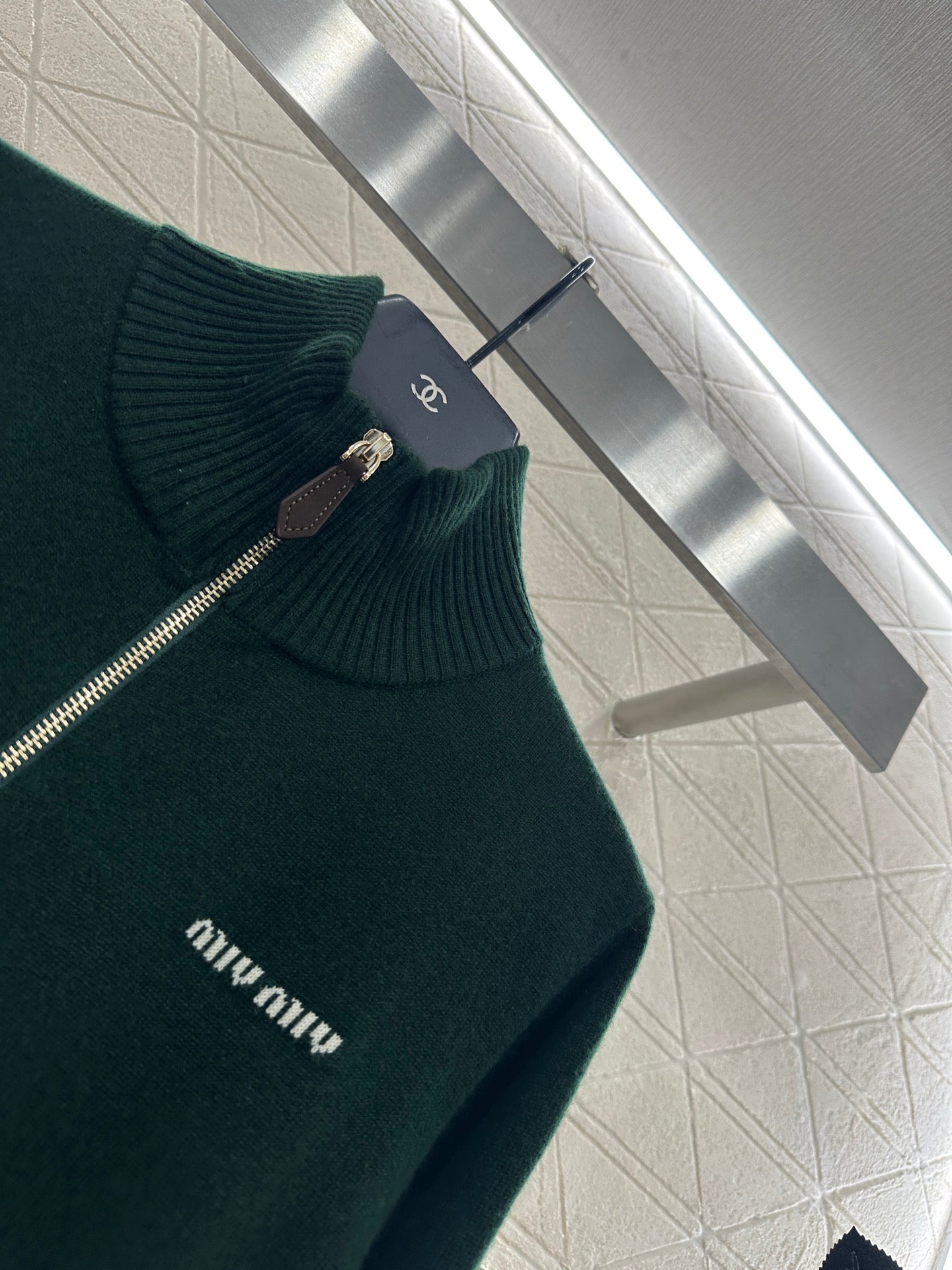 Miu 25fw knitted cardigan