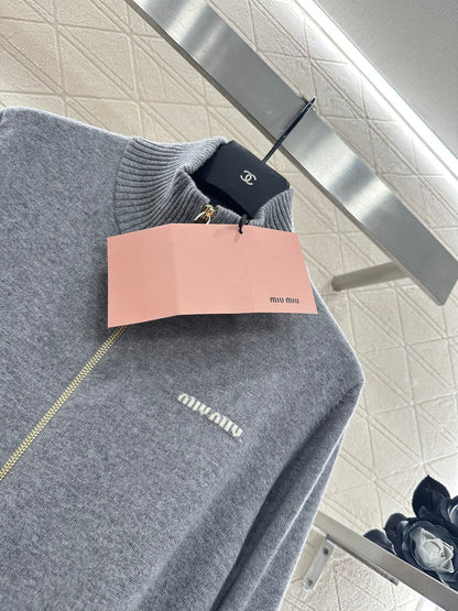 Miu 25fw knitted cardigan