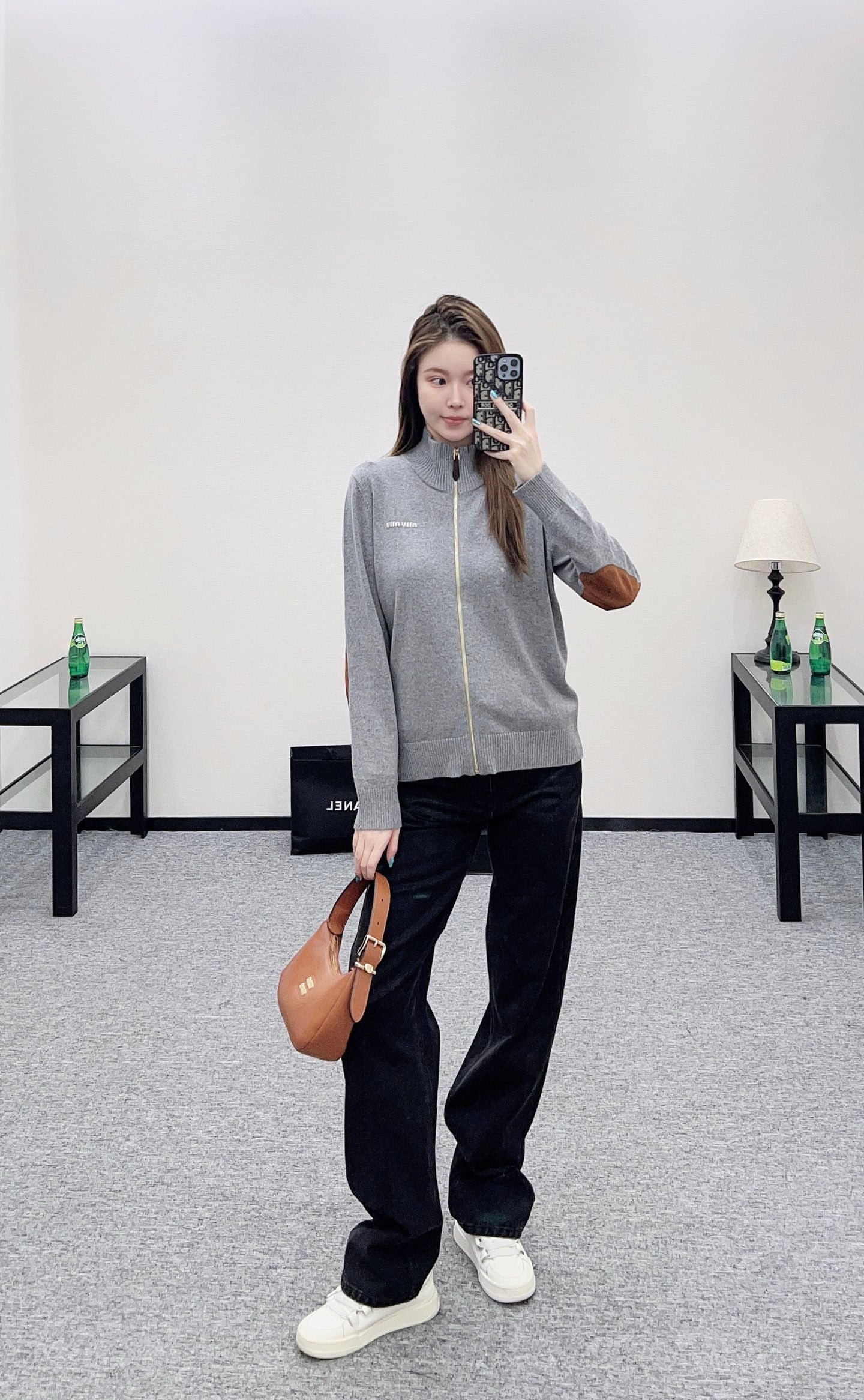 Miu 25fw knitted cardigan