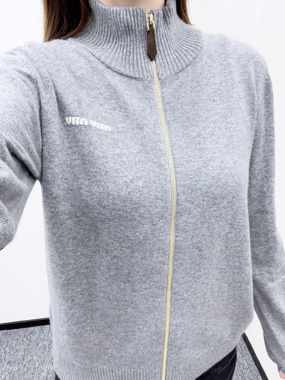 Miu 25fw knitted cardigan