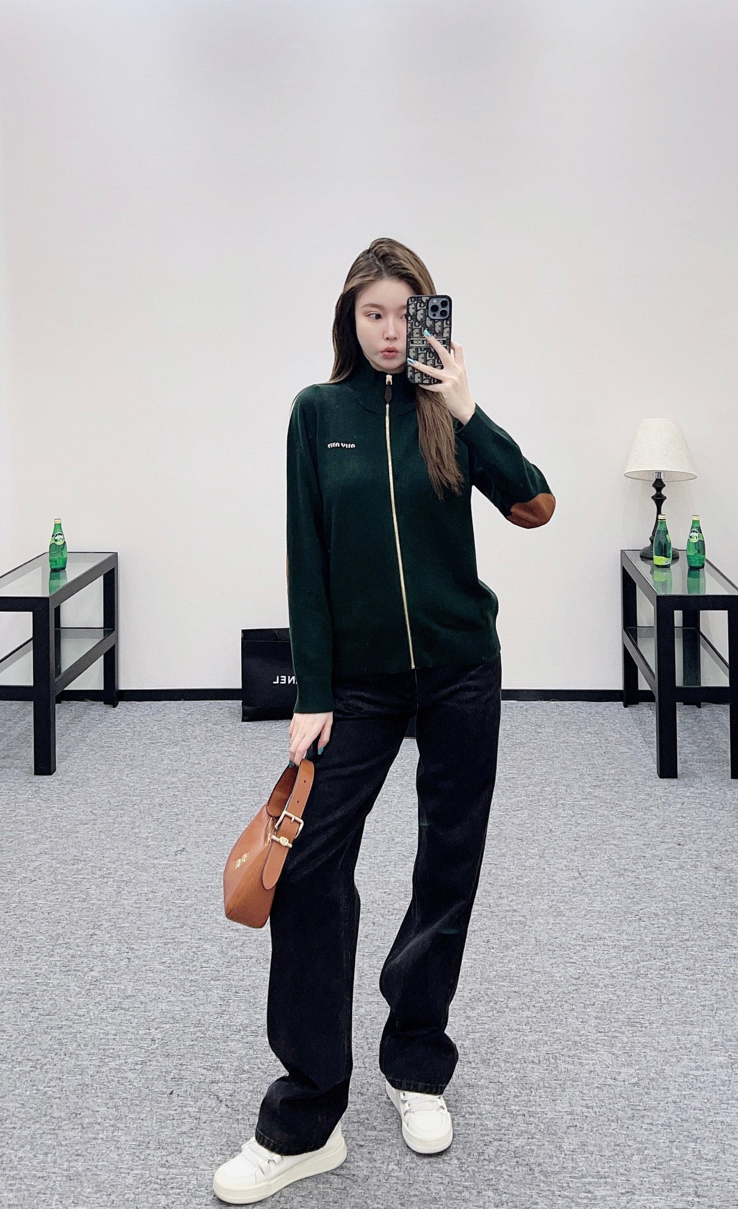 Miu 25fw knitted cardigan