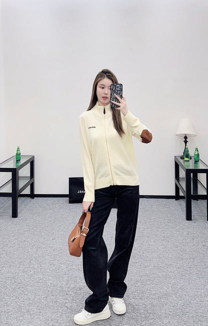 Miu 25fw knitted cardigan