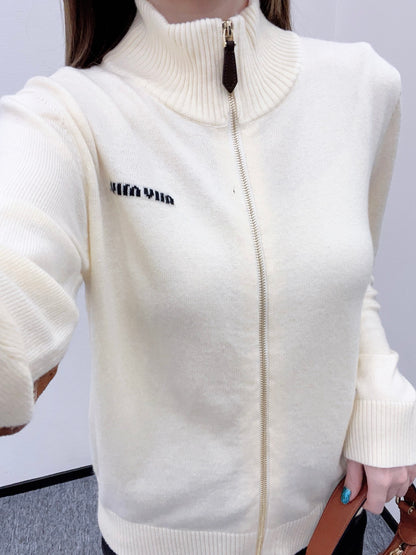 Miu 25fw knitted cardigan