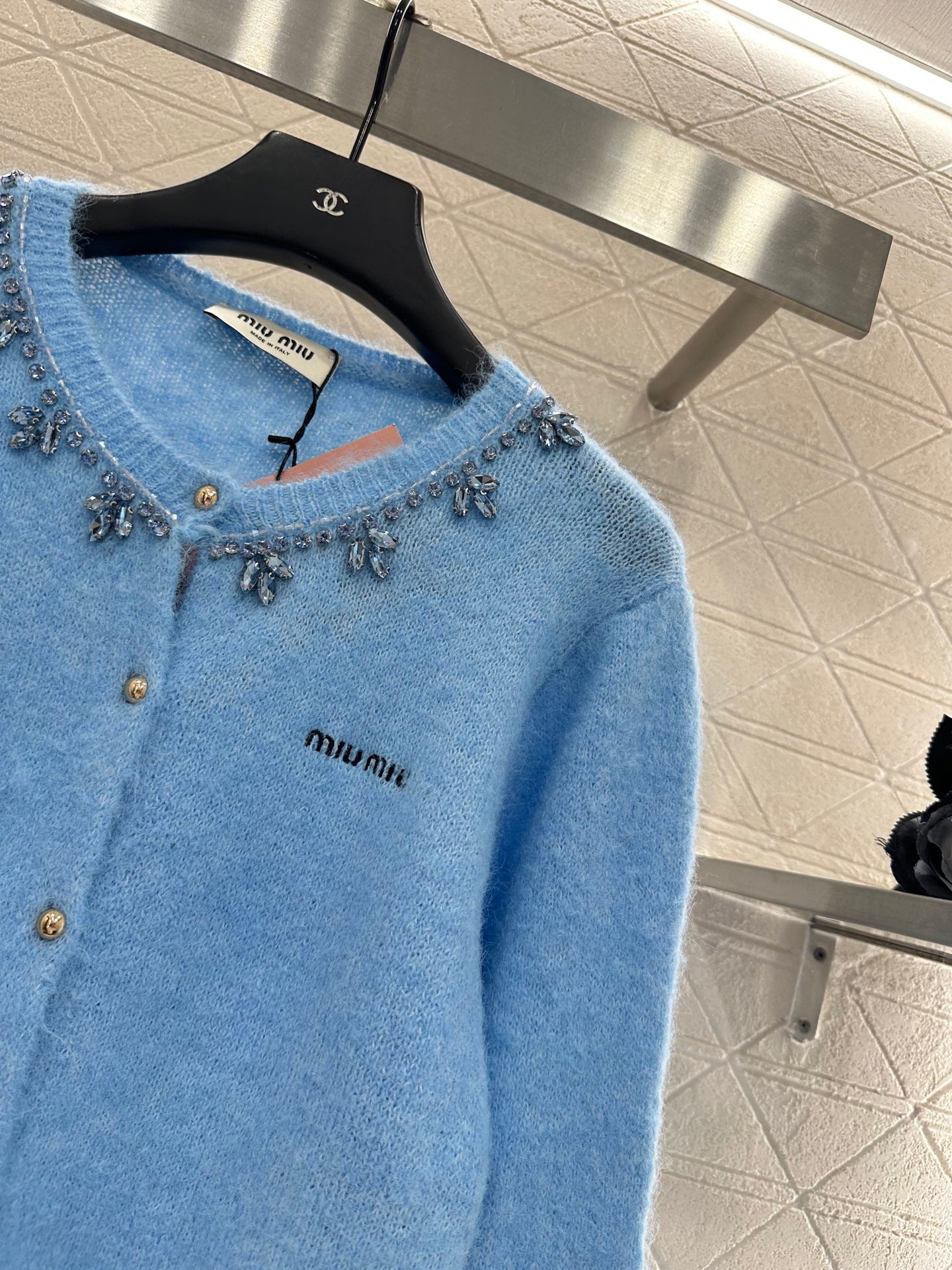 Miu 25fw knitted cardigan