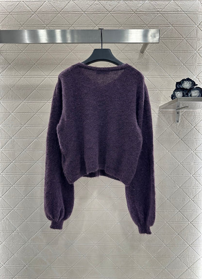 Miu 25fw knitted cardigan