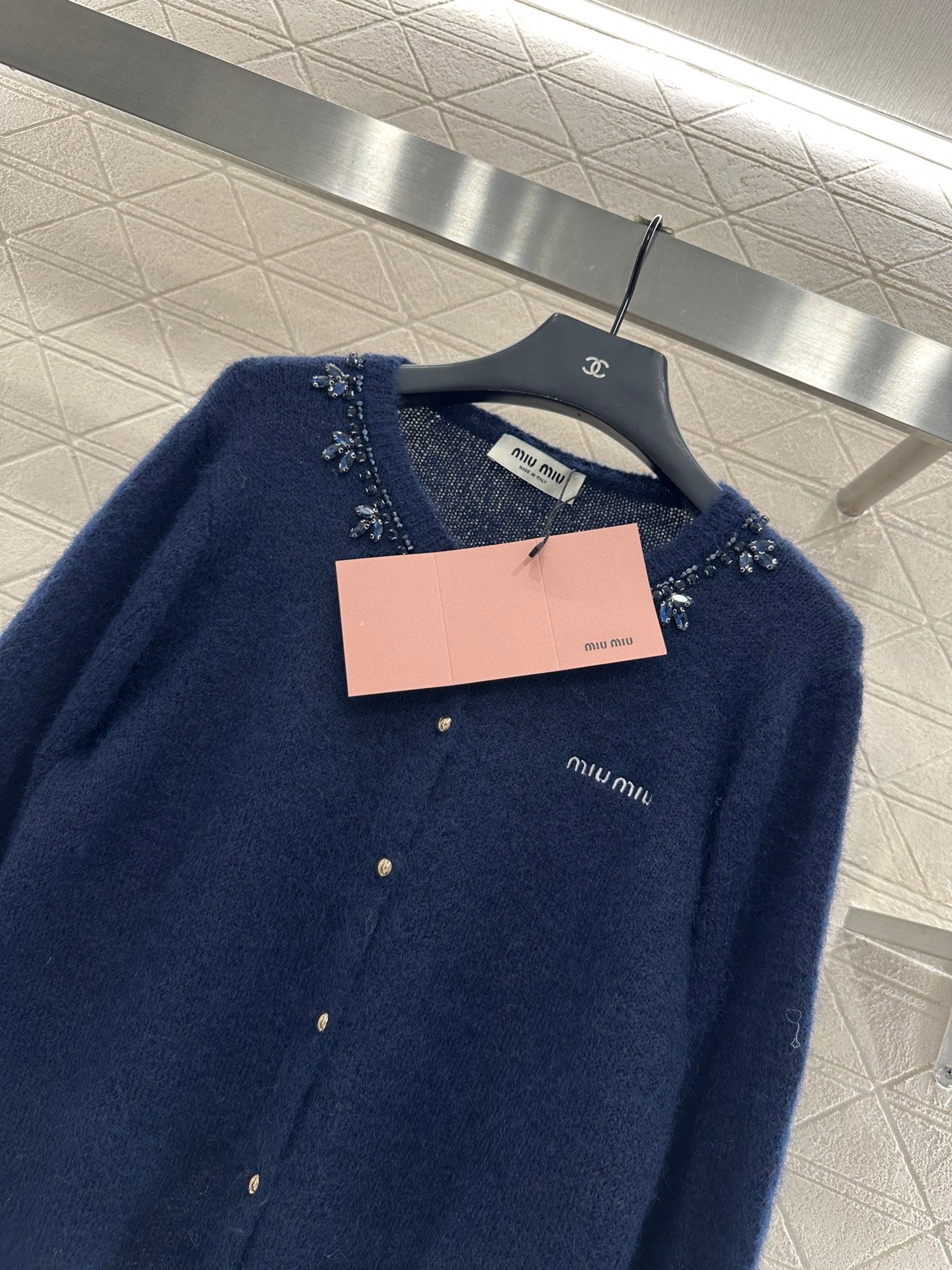 Miu 25fw knitted cardigan