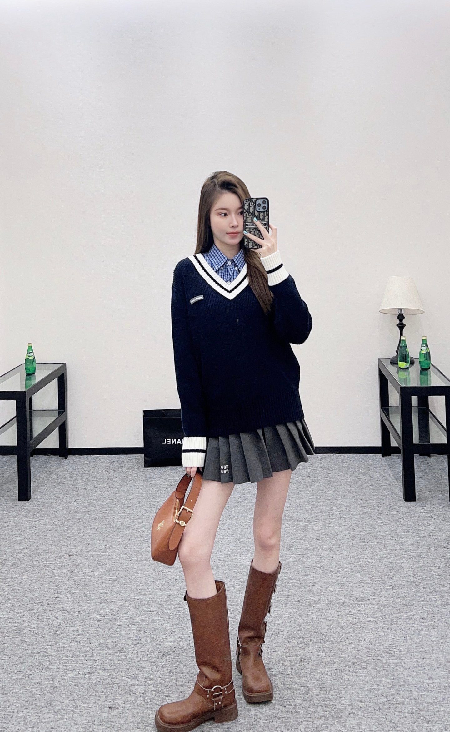 Miu 25fw knitted sweater