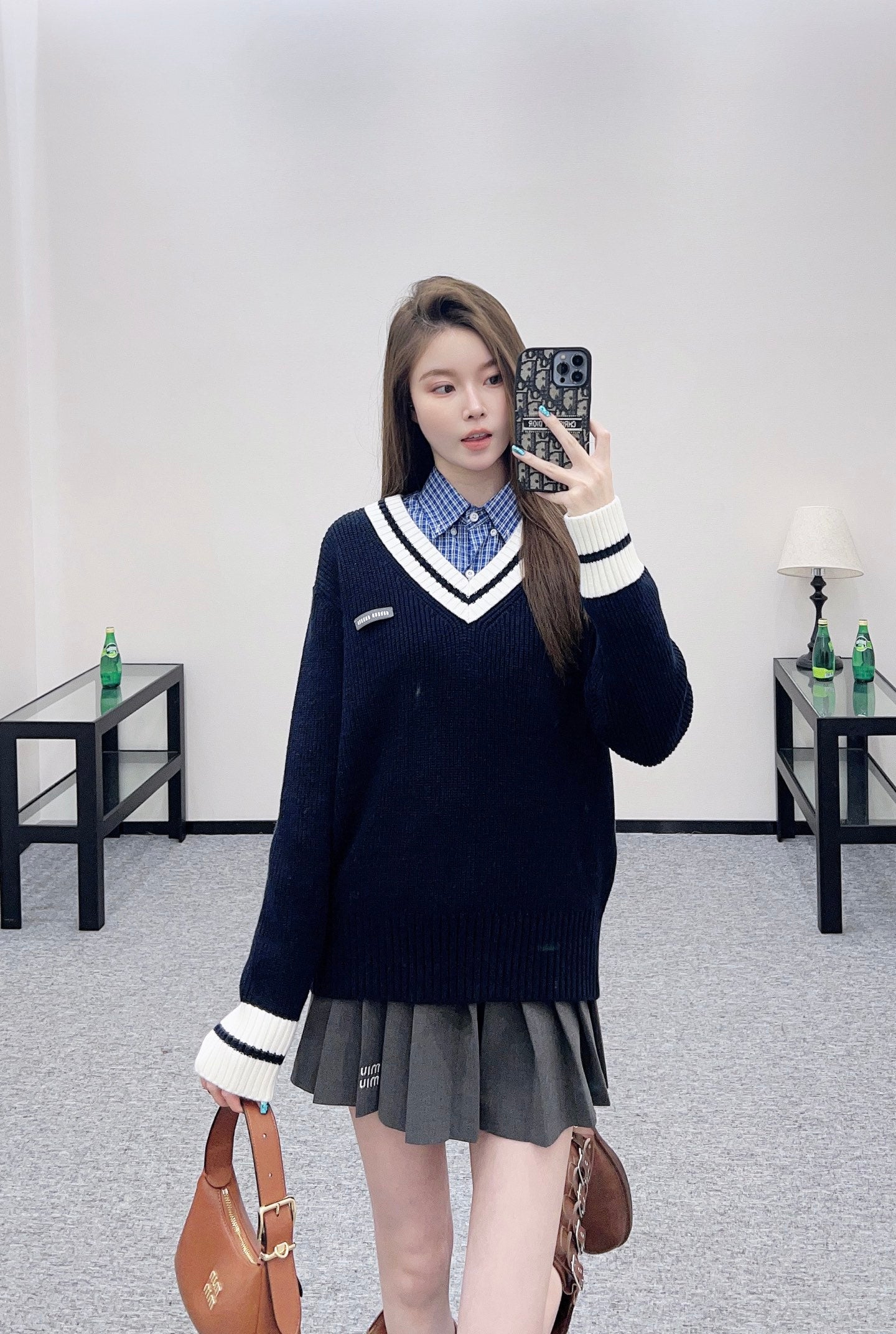 Miu 25fw knitted sweater