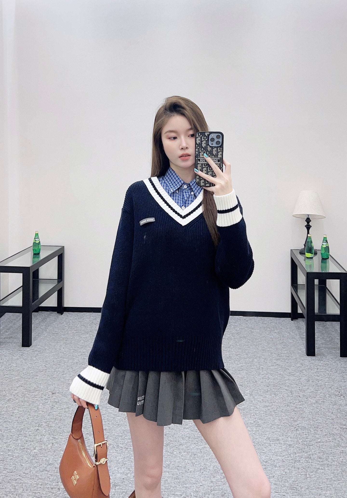 Miu 25fw knitted sweater