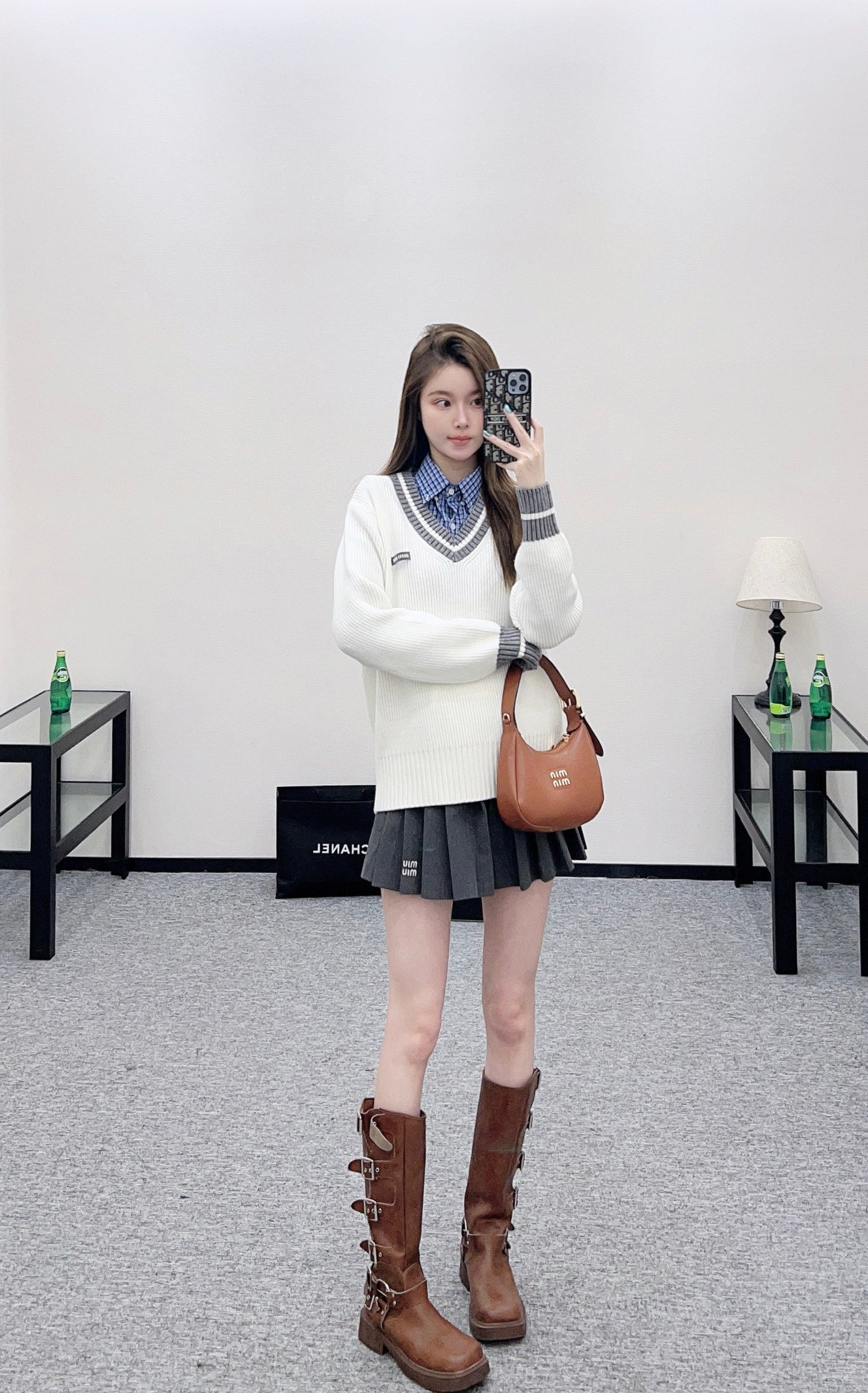 Miu 25fw knitted sweater