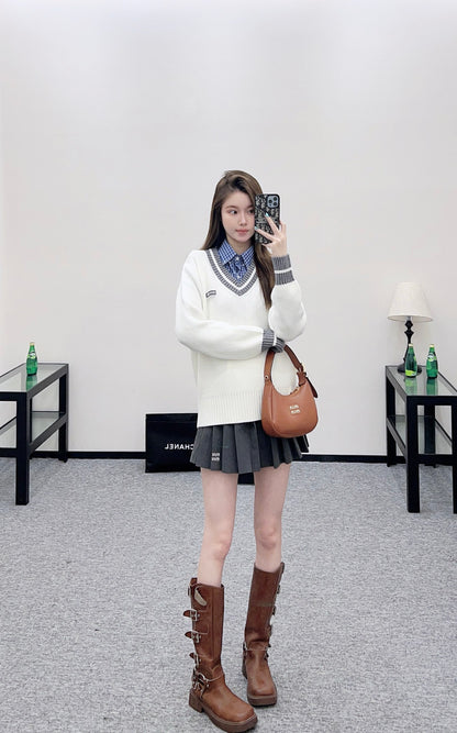 Miu 25fw knitted sweater