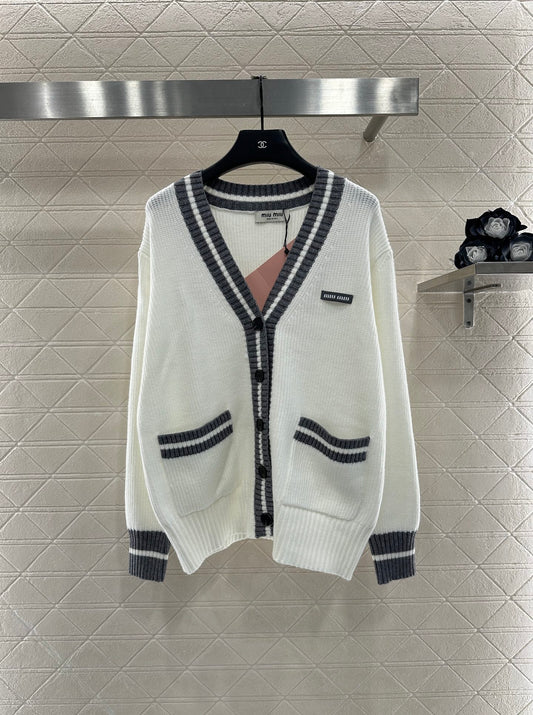 Miu 25fw knitted cardigan