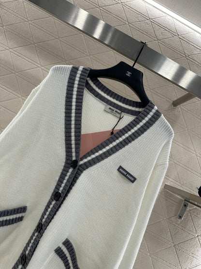 Miu 25fw knitted cardigan