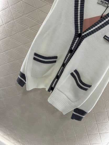 Miu 25fw knitted cardigan