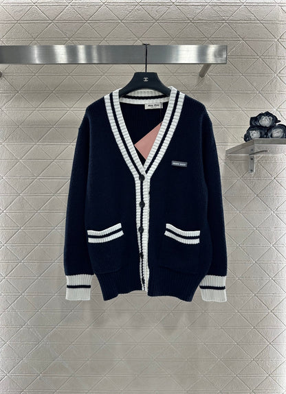 Miu 25fw knitted cardigan