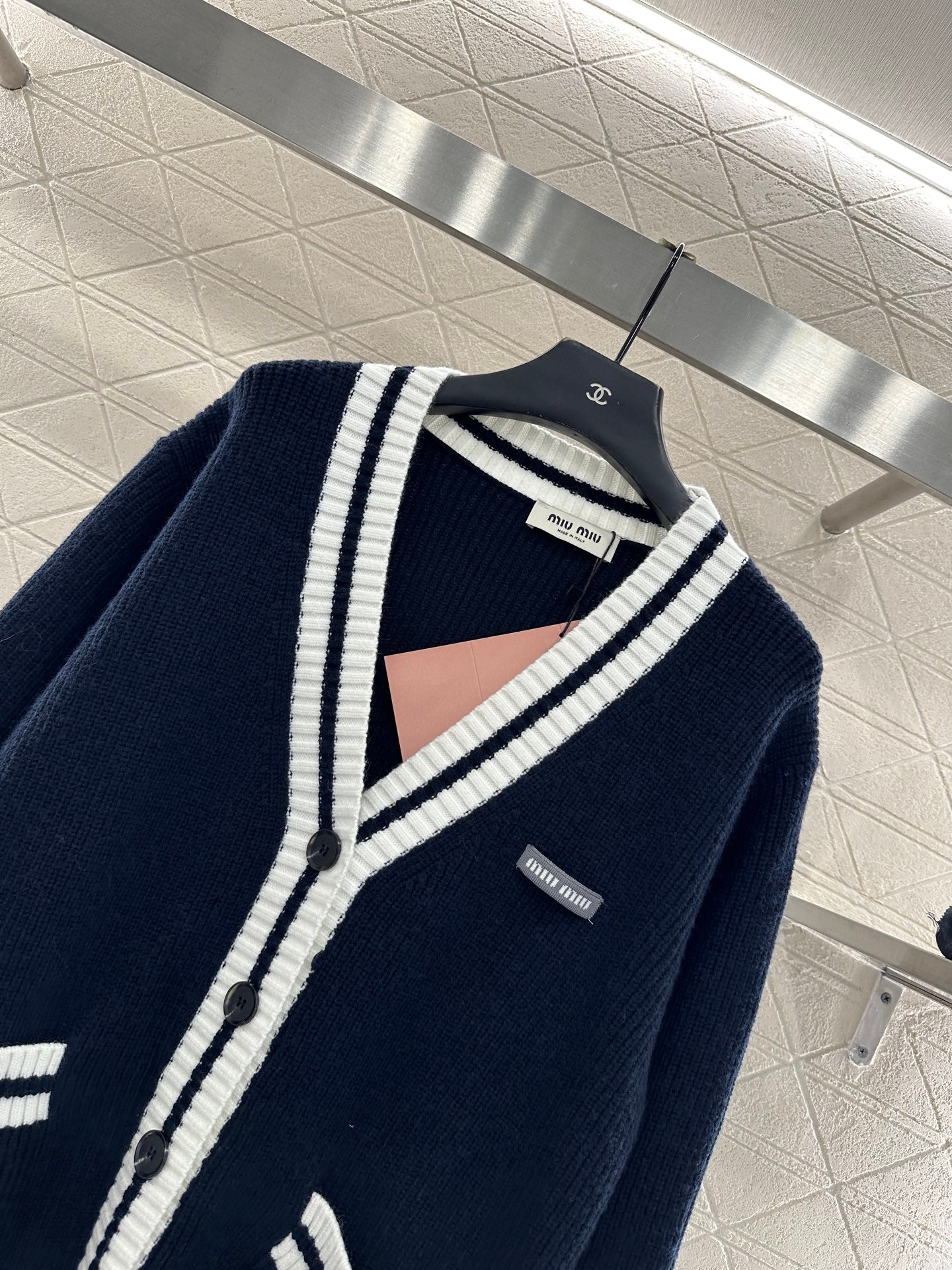 Miu 25fw knitted cardigan