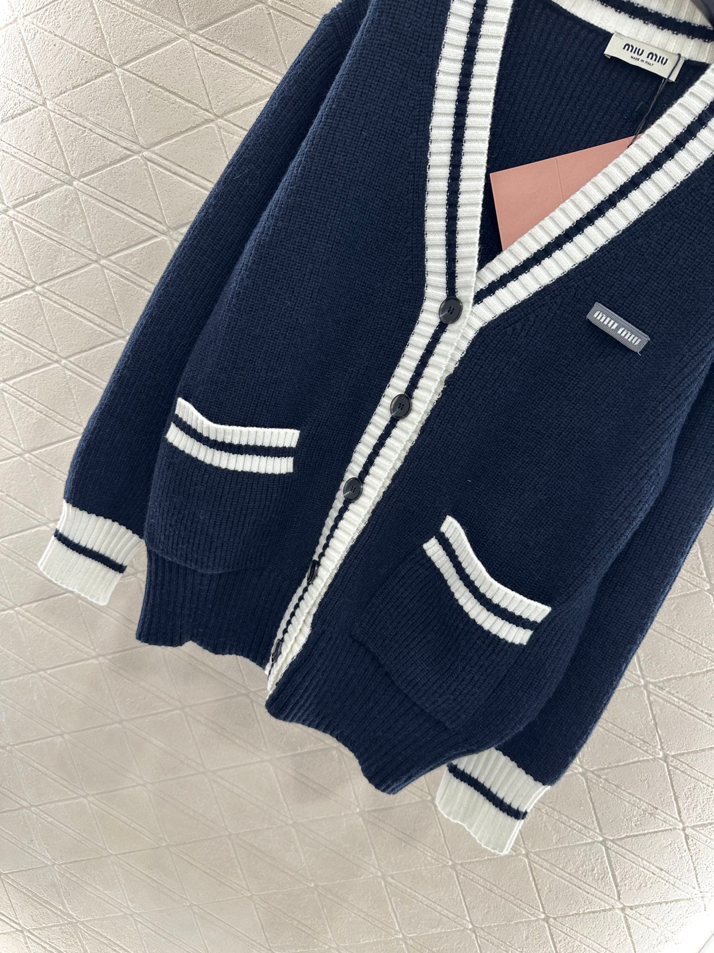 Miu 25fw knitted cardigan